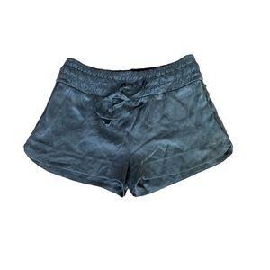 BLANC NOIR Women’s Silk Lounge Shorts Charcoal Black Size S